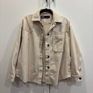 Zara Cream Corduroy Jacket